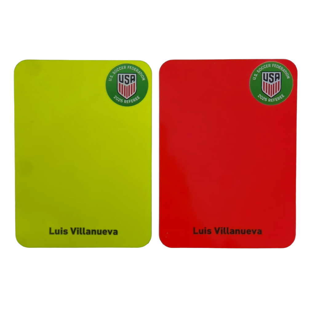 Personalised Referee Yellow Red Card With Logo And Text, Customized Referee Cards