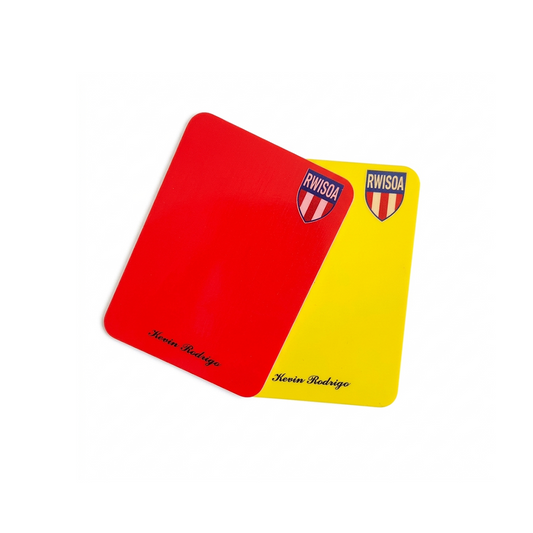 Personalized Yellow Red Card, Custom Yellow Red Card