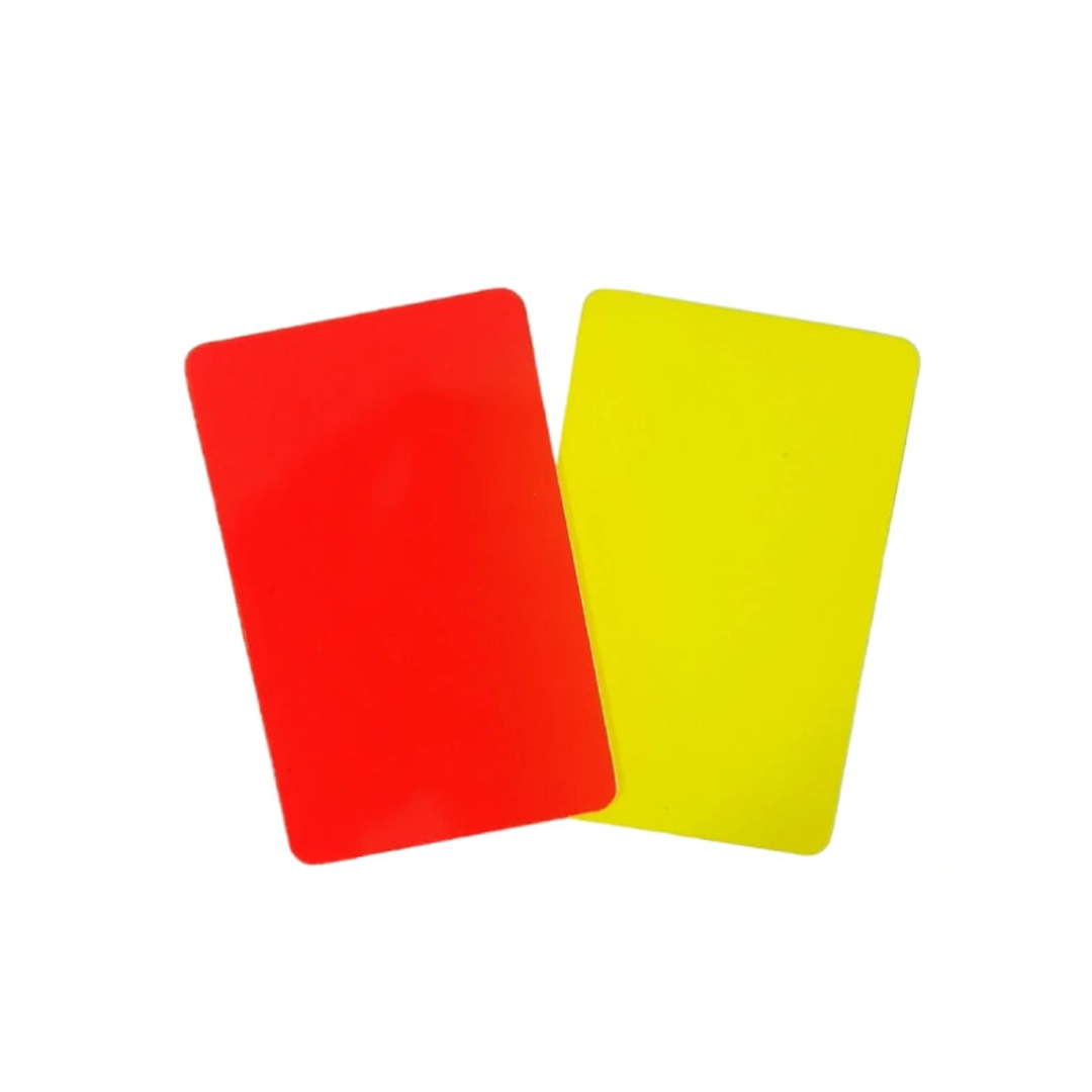 Yellow Red Card 11x7cm
