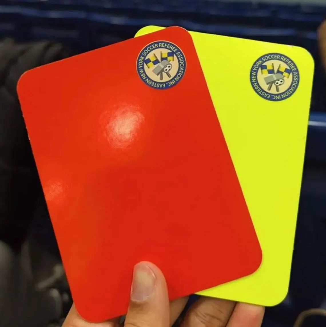 Personalised Referee Yellow Red Card With Logo And Text, Customized Referee Cards