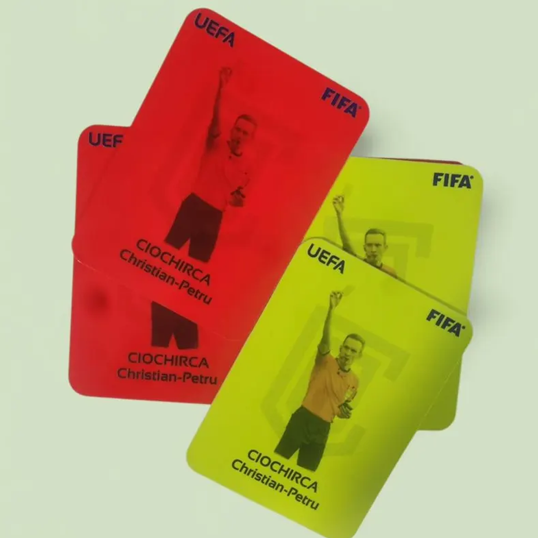 Personalized Picture Referee Card, Customized Picture Referee Cards