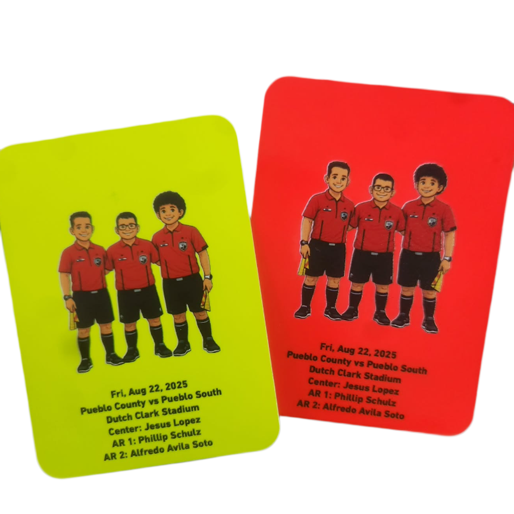 Personalized Picture Referee Card, Customized Picture Referee Cards