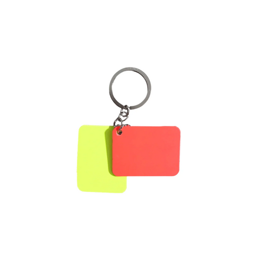 Yellow & Red Card Keychain, Referee Keychain