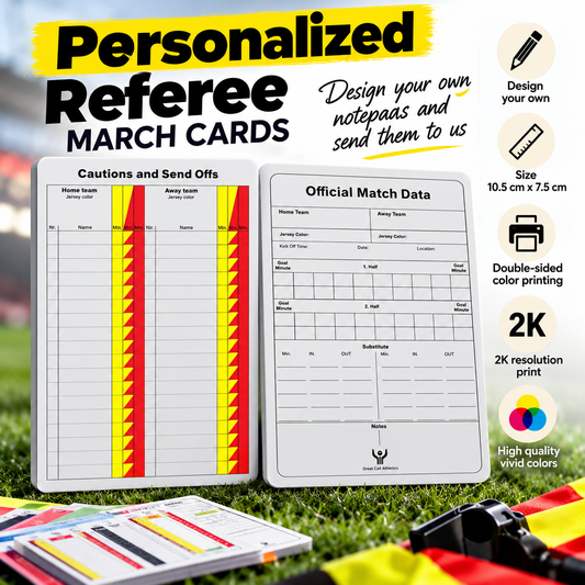 Match Record Cards 16 Pcs Personalized Design For Referees