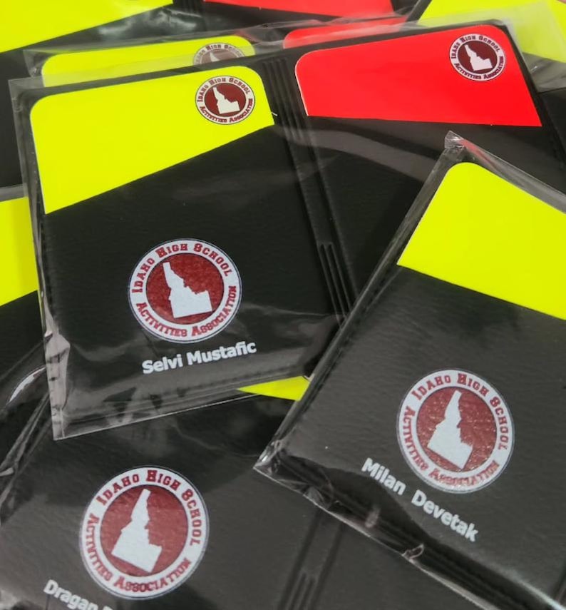 Custom Personalized Referee Wallet With Logo And Text  | Custom Personalized Referee Set
