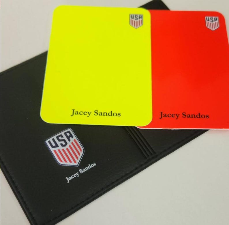 Custom Personalized Referee Wallet With Logo And Text  | Custom Personalized Referee Set